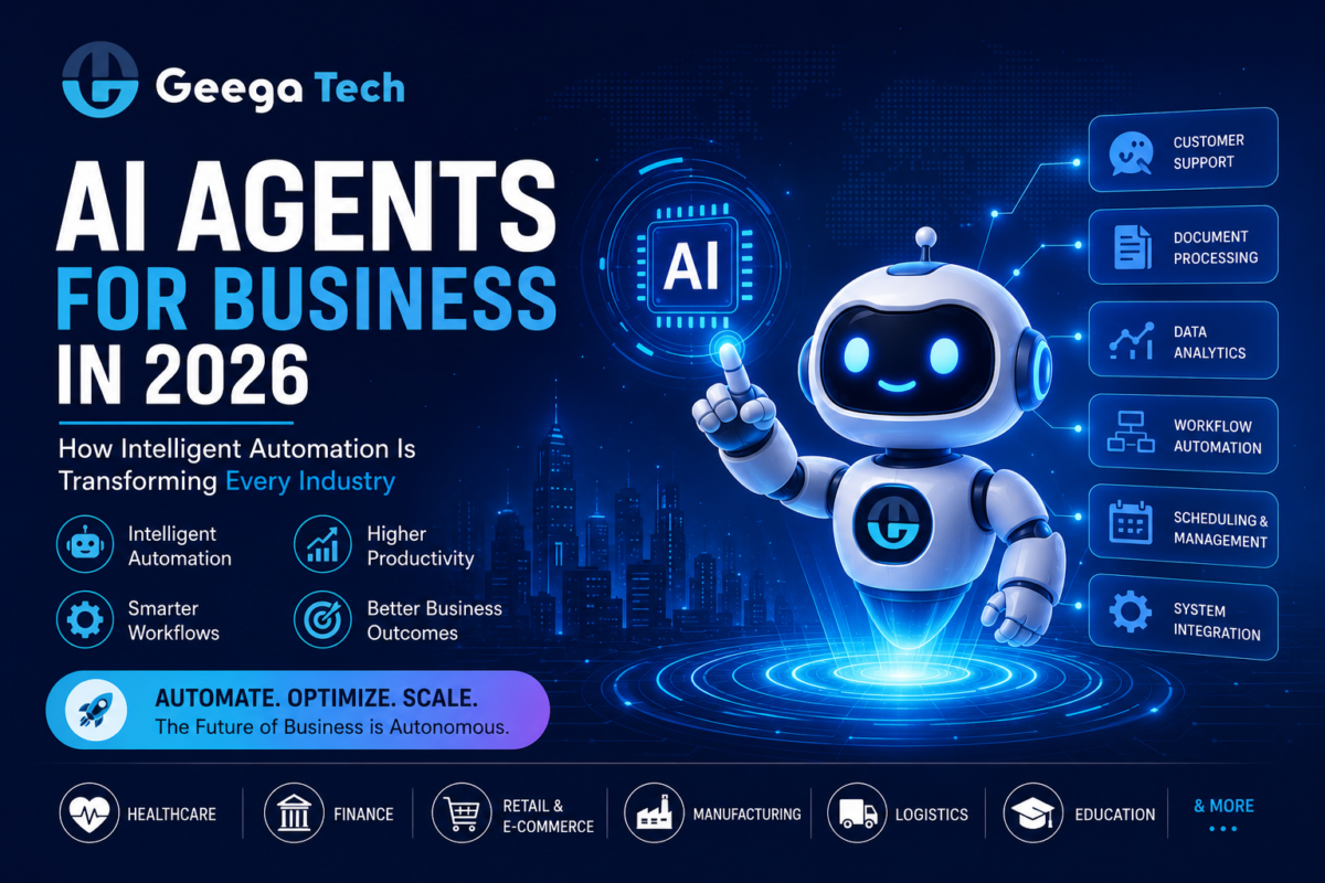 AI Agents for Business in 2026 by Geega Technologies - Intelligent Business Automation Solutions
