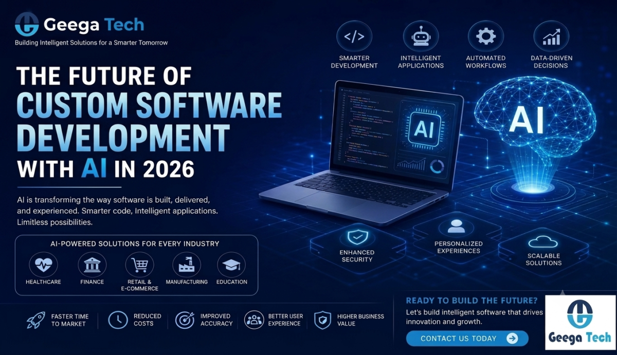 AI Software Development powering intelligent custom software, enterprise applications, and digital transformation in 2026.
